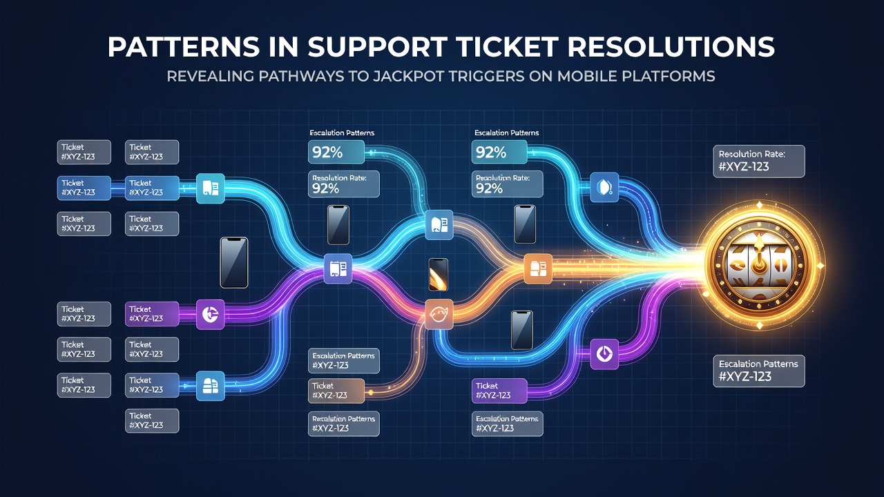 Darstellung von Datenmustern bei der Ticketauflösung und Jackpot-Auslösung in mobilen Umgebungen