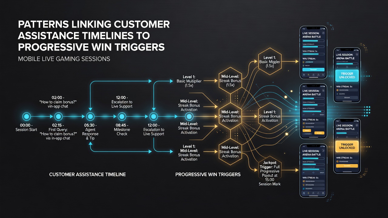 Grafik veranschaulicht Support-Zeitleisten und ihre Auswirkungen auf Gewinn-Trigger in Live-Mobile-Gaming