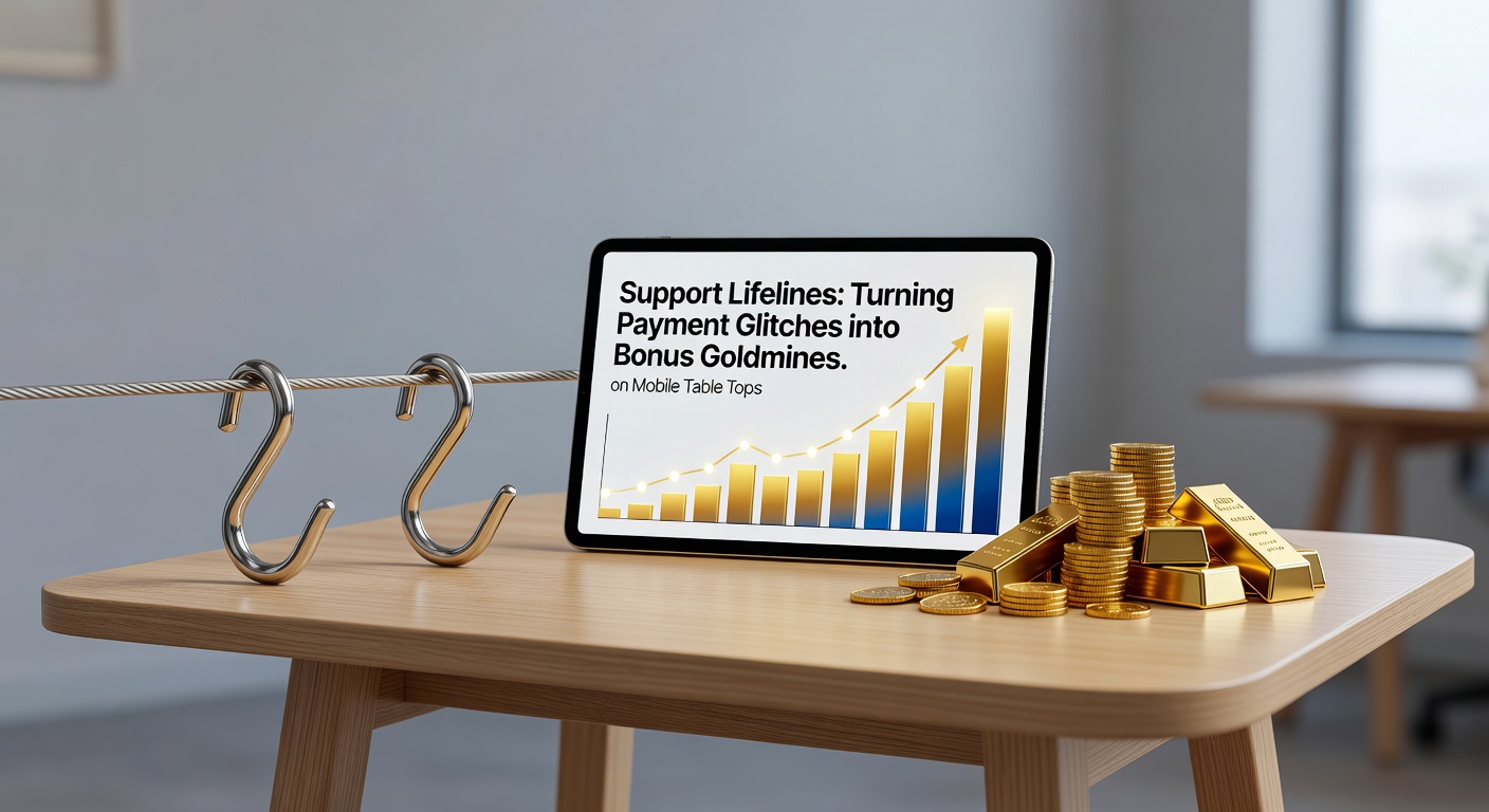 Smartphone mit Live-Tischspiel-App und Support-Chatfenster, das einen Bonus-Code anzeigt