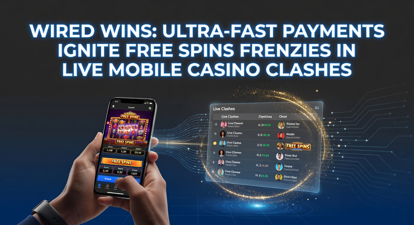 Live-Dealer an einem opulenten Tisch auf einem Smartphone-Bildschirm, mit Free-Spins-Symbolen, die um Echtzeit-Zahlungen wirbeln und Spieler in einem frenetischen Clash zeigen